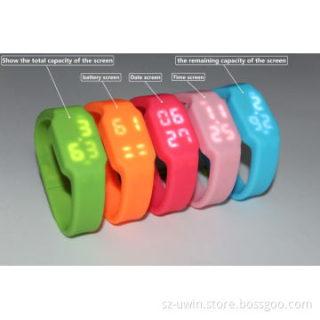 8GB Popular Silicon Bracelet LED Watch USB Flash Drive Memory Disk